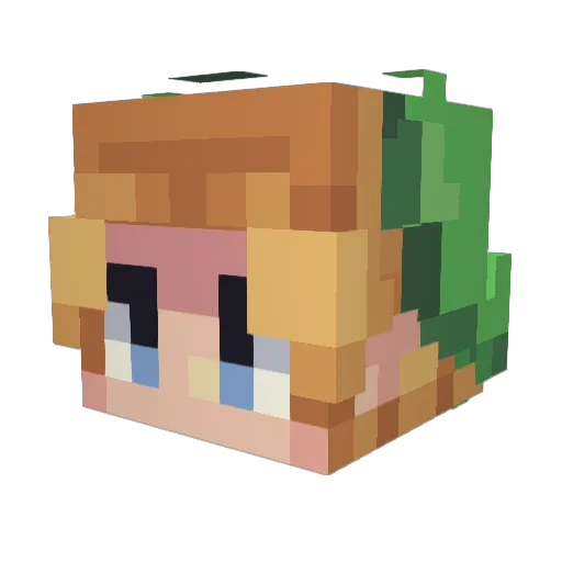 JonnoPonno Minecraft avatar head, 3D render
