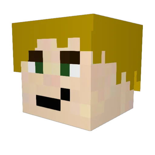 Jonny101 Minecraft avatar head, 3D render