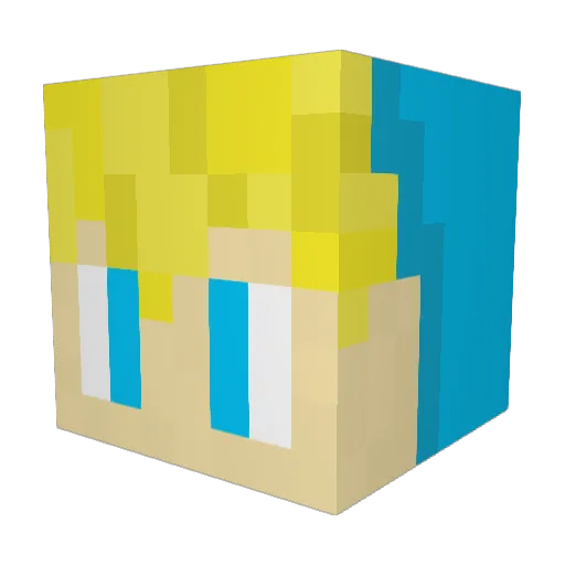 Jonny3001 Minecraft avatar head, 3D render