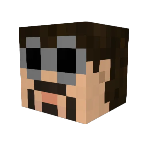 JonnyBoy1000000 Minecraft avatar head, 3D render