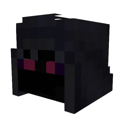 JonnyCrow Minecraft avatar head, 3D render