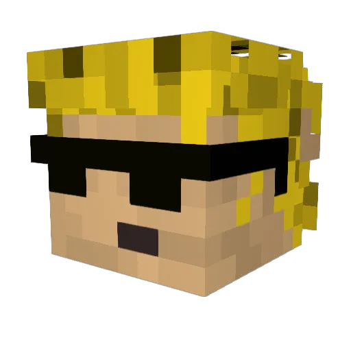 JonnyTenaja Minecraft avatar head, 3D render