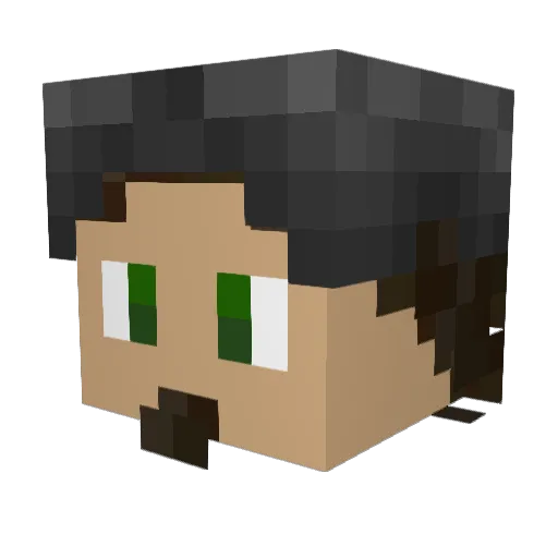Jonny_Chimp Minecraft avatar head, 3D render