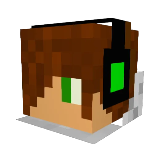 Jonny_drums Minecraft avatar head, 3D render