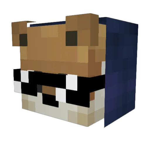 Jonny_official Minecraft avatar head, 3D render