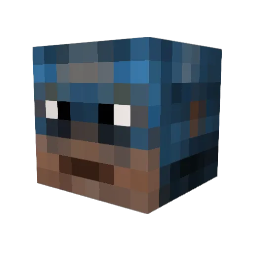 Jonnycap Minecraft avatar head, 3D render