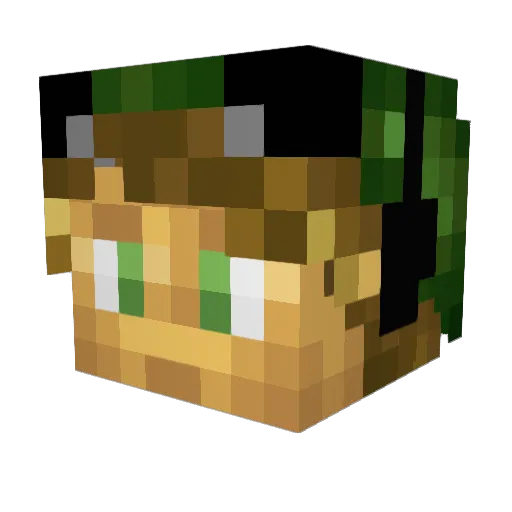 Jonnycat76 Minecraft avatar head, 3D render