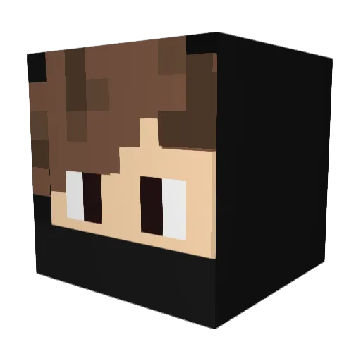Jonnyjoo Minecraft avatar head, 3D render
