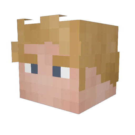 JonnysOdyssey Minecraft avatar head, 3D render