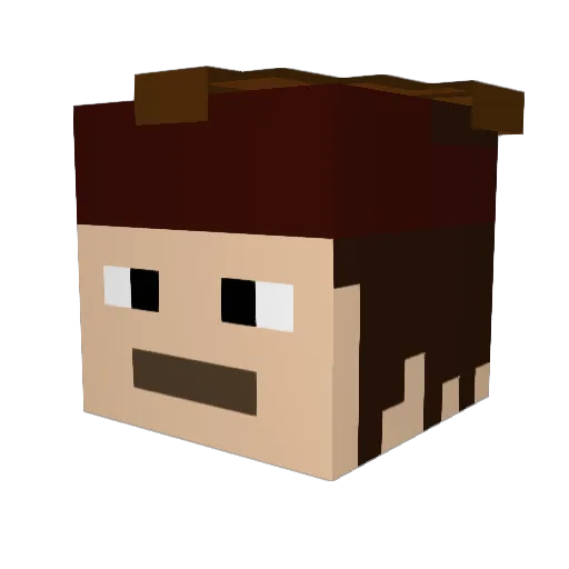 Jono612 Minecraft avatar head, 3D render
