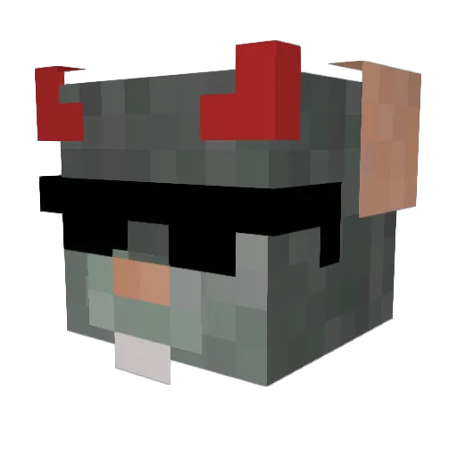 Jonoura Minecraft avatar head, 3D render