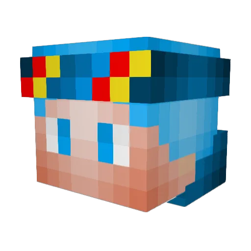 Jonovg Minecraft avatar head, 3D render