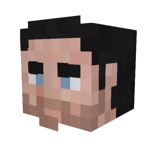 Jonrik Minecraft avatar head, 3D render