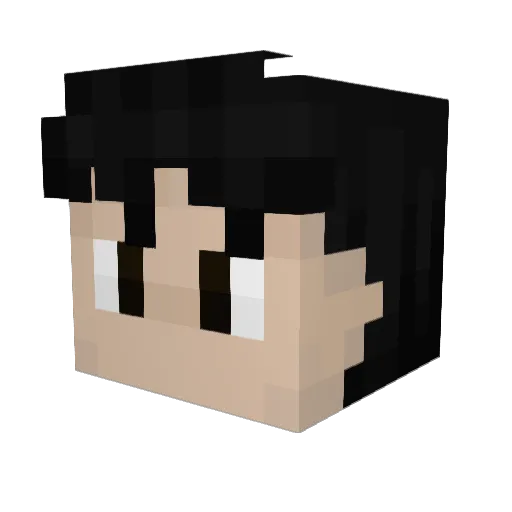 JonsLens Minecraft avatar head, 3D render