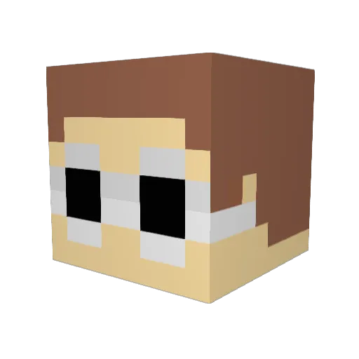 Jonster9819 Minecraft avatar head, 3D render