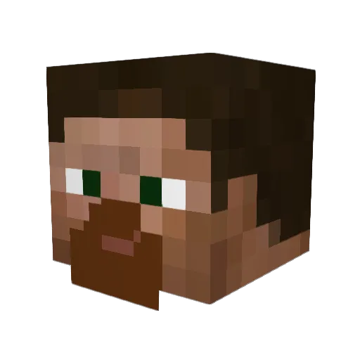 Jontavion Minecraft avatar head, 3D render