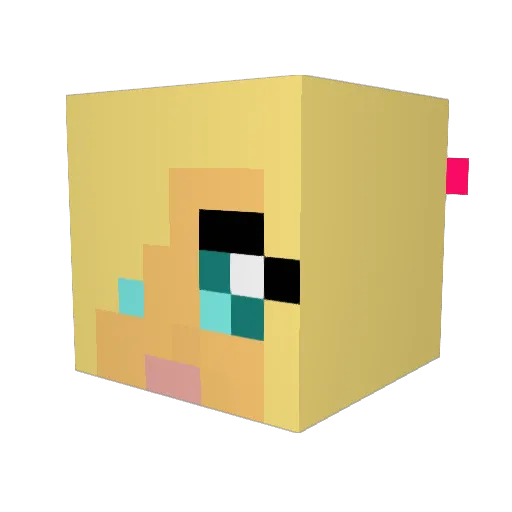 JontstaZ Minecraft avatar head, 3D render