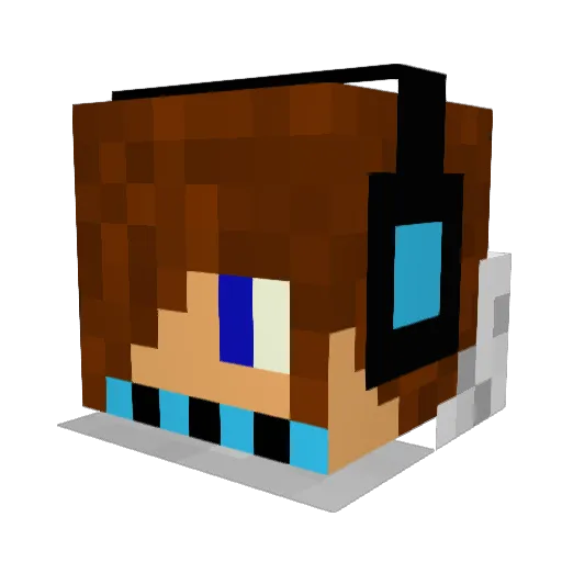 Jontterii Minecraft avatar head, 3D render