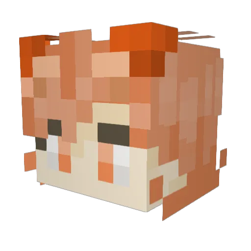 Jonty Minecraft avatar head, 3D render