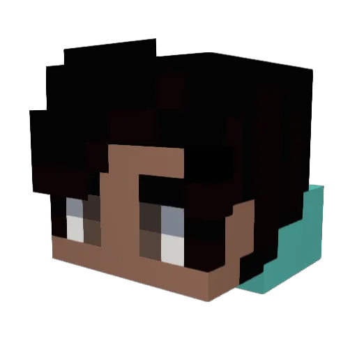 Jony1564 Minecraft avatar head, 3D render