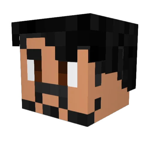 JonyBigudiTO Minecraft avatar head, 3D render