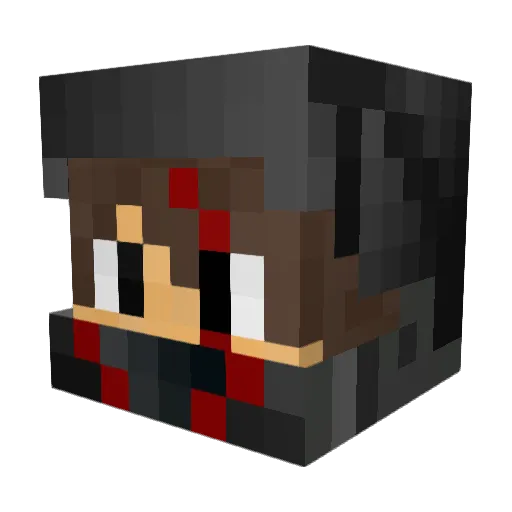 JonyMali Minecraft avatar head, 3D render