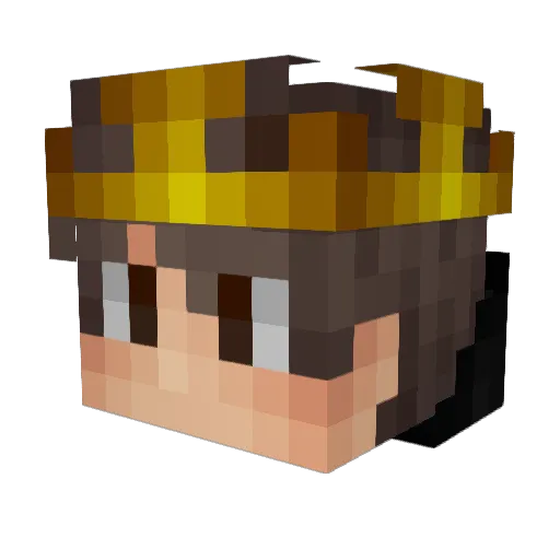JonyRK Minecraft avatar head, 3D render