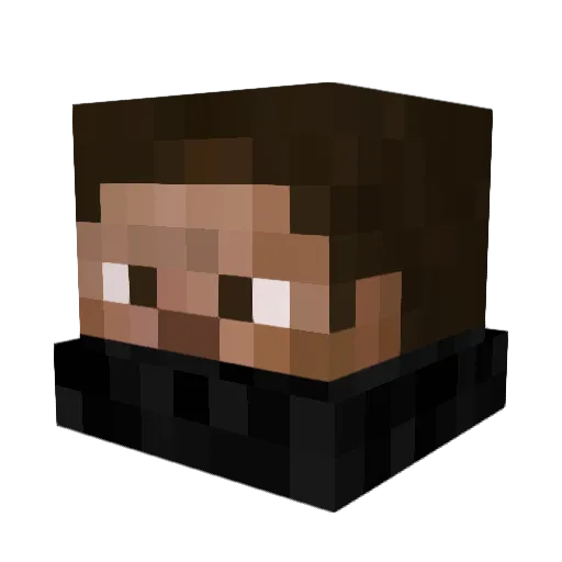 Jonzr37 Minecraft avatar head, 3D render