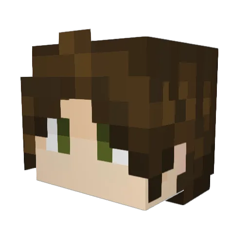 Joo6h Minecraft avatar head, 3D render