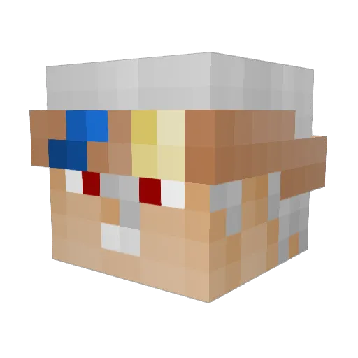 JooL33t Minecraft avatar head, 3D render