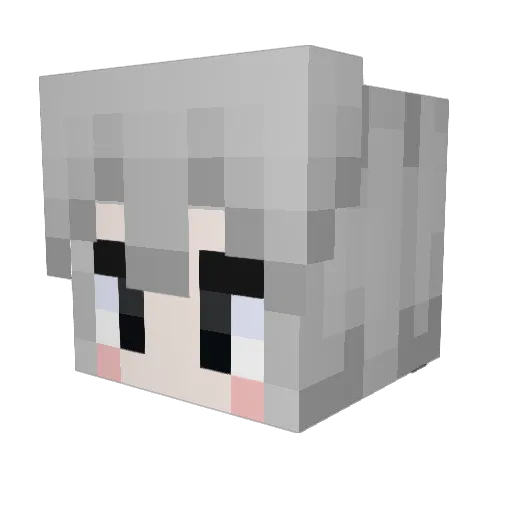 Jooding Minecraft avatar head, 3D render