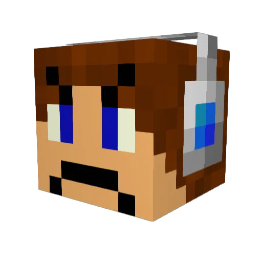 Joohanoo Minecraft avatar head, 3D render