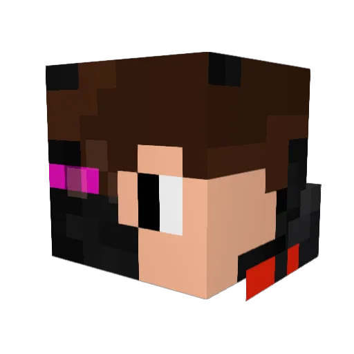 Joohh13 Minecraft avatar head, 3D render