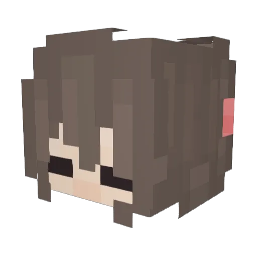 Joohoh Minecraft avatar head, 3D render