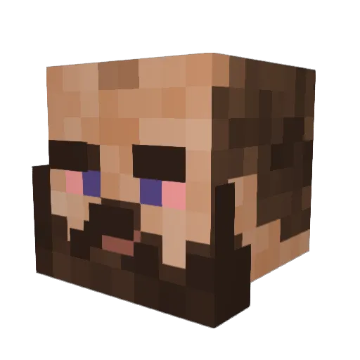 Jookowa Minecraft avatar head, 3D render