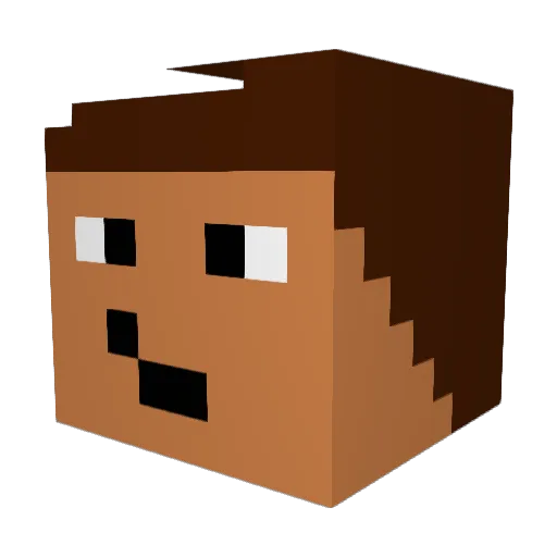 JooleeDBD Minecraft avatar head, 3D render