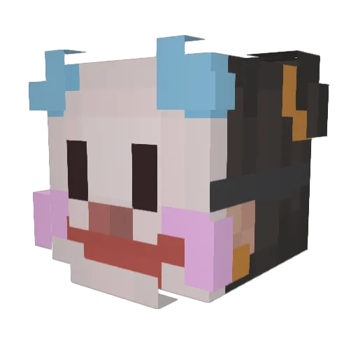 Joolia123 Minecraft avatar head, 3D render