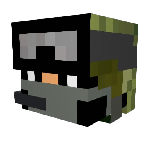 Joolkk Minecraft avatar head, 3D render
