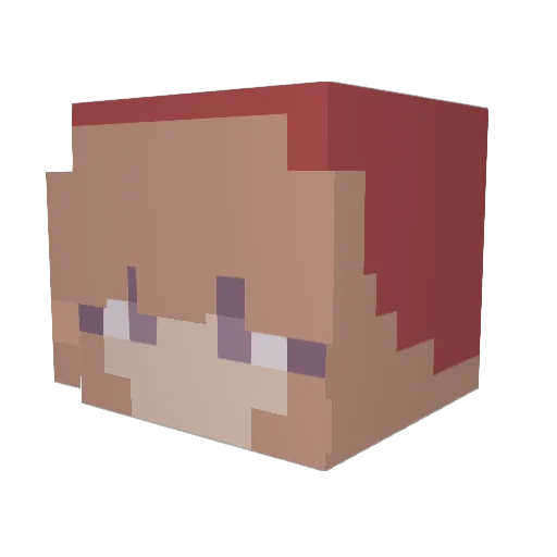 Joon9_ Minecraft avatar head, 3D render