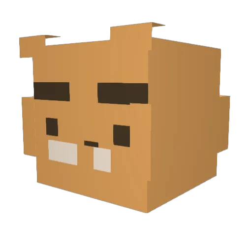 Joong_ri Minecraft avatar head, 3D render