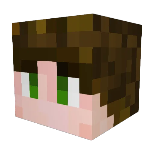 Joongam Minecraft avatar head, 3D render