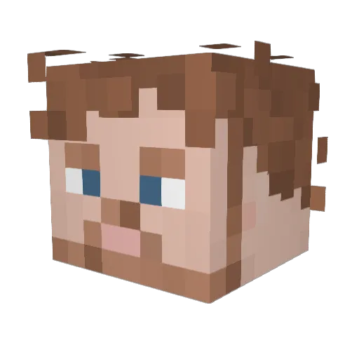 Joonuhper Minecraft avatar head, 3D render