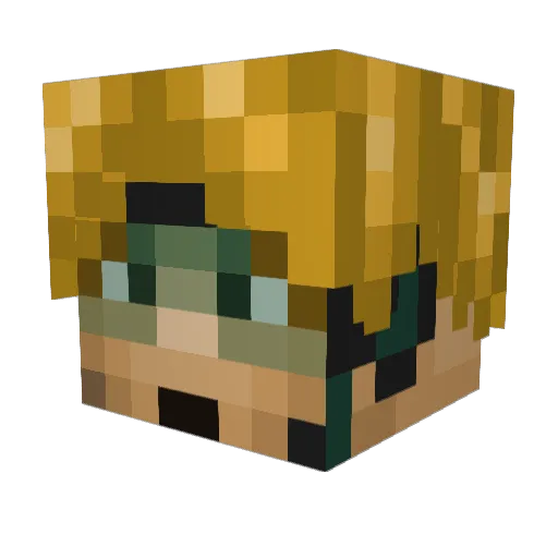 JoonyCoony Minecraft avatar head, 3D render