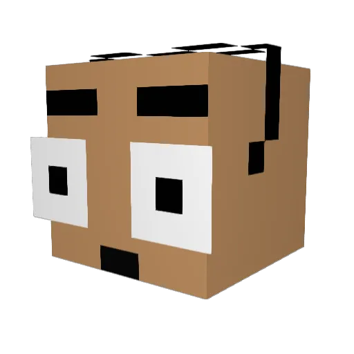 Jooo24 Minecraft avatar head, 3D render