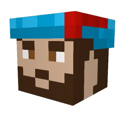 Jooogle Minecraft avatar head, 3D render