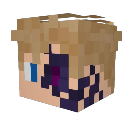 Joories Minecraft avatar head, 3D render