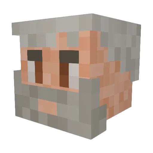 Joorsh Minecraft avatar head, 3D render