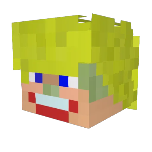 JoosWagner Minecraft avatar head, 3D render