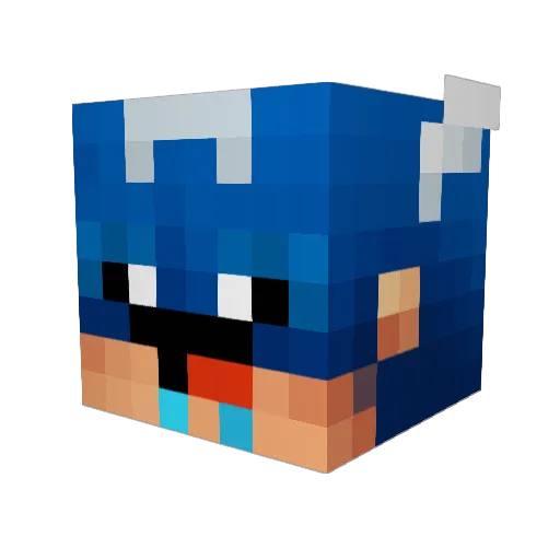 Jooscht Minecraft avatar head, 3D render
