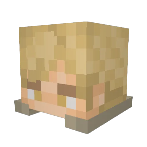 JooseGoose Minecraft avatar head, 3D render
